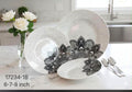 36 PCS Ceramic Dinner Set – Black & White Design