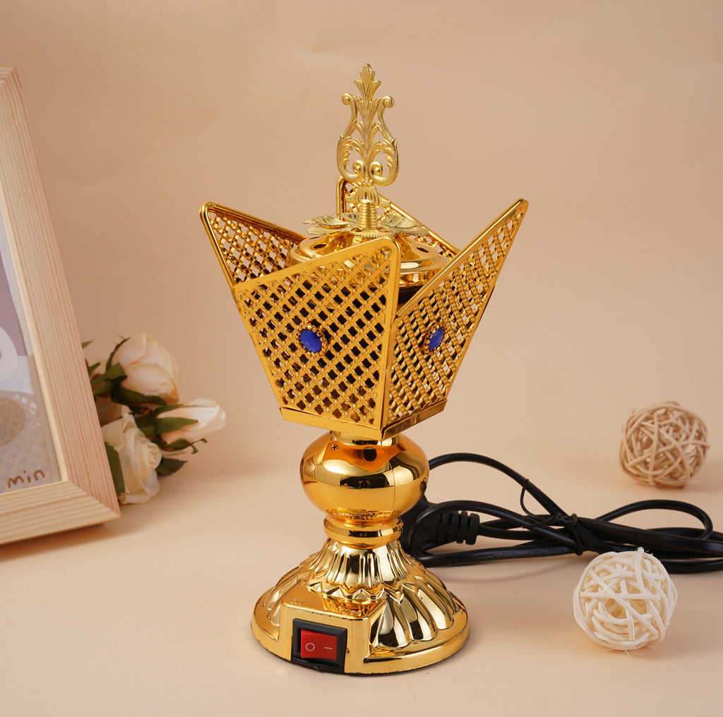Electric Bakhoor Incense Burner – Crescent Gold