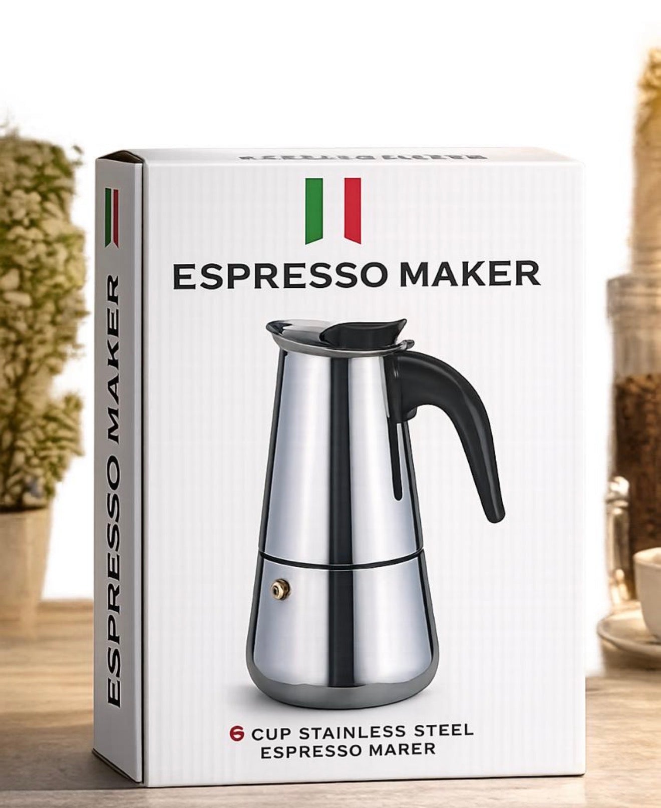 6 Cup Stainless Steel Espresso Maker – Moka Pot