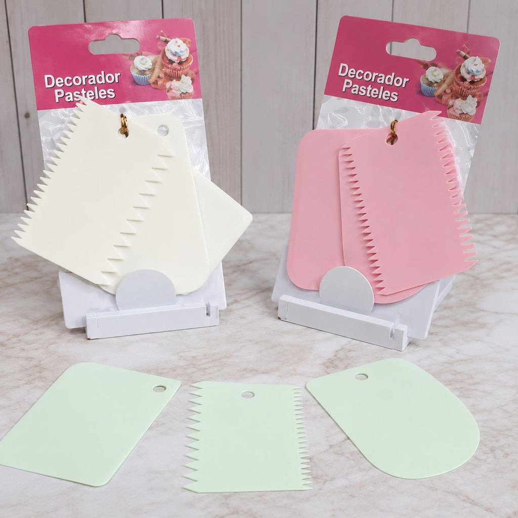 3-Piece Cake Decorating Scraper Set
