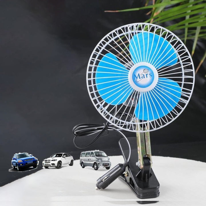 8” Oscillating Car Fan – 12V Clip-On Cooling Fan