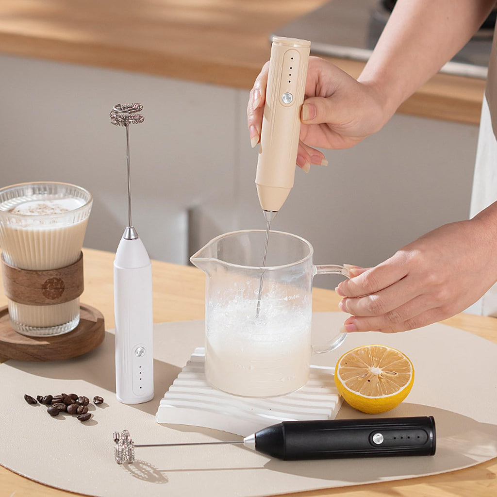 Electric Milk Frother – Handheld Coffee Foam Maker (3 Colors)