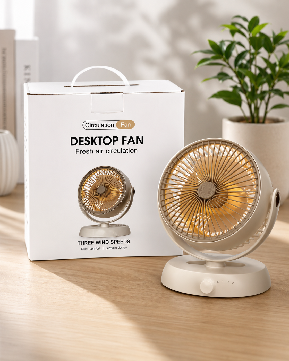 Desktop Circulation Fan – 3 Speed Air Circulator