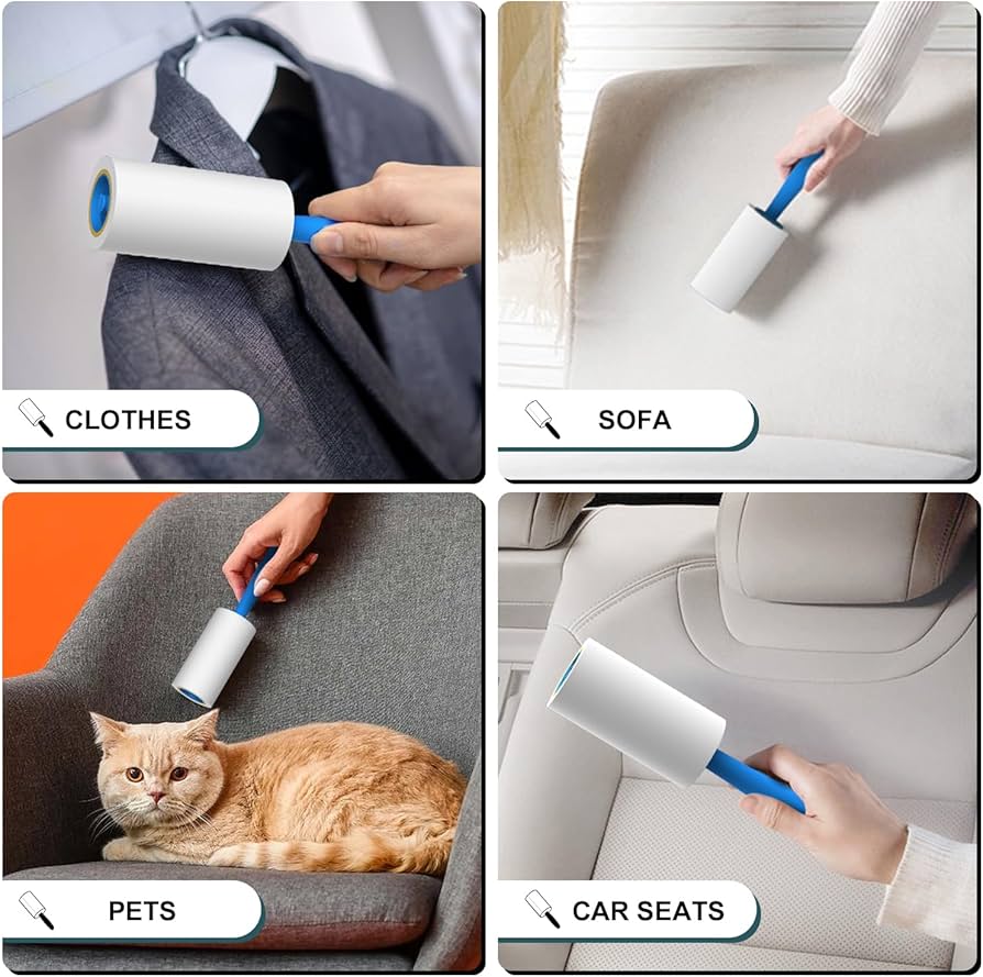 Lint Roller Set – 1 Handle + 2 Replacement Rolls