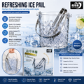 Crystal Glass Ice Bucket with Ice Tong – 900ml