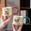 Cute Puppy Ceramic Mug – Cartoon Coffee & Tea Cup